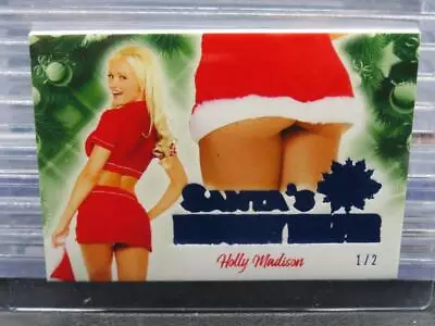 2019 Bench Warmer Holly Madison Santa's Naughty Helper Blue Foil #1/2 #63 • $15