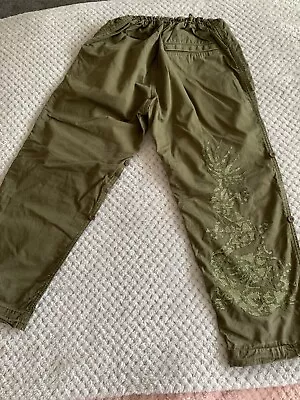 Vintage Maharishi Cargo Khaki Embroidered Combats Size 8/9 Years Or Fits Size 4 • £49.99