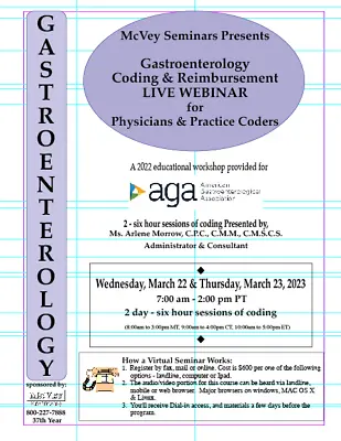 2 Day Gastroenterology Medical Coding Course On USB • $499
