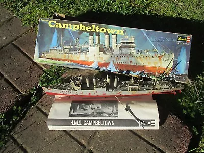 Vintage Revell 1/240 Destroyer Campbeltown Built Up Ship Model Junkyard • $10