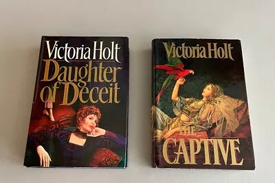 Lot 2 - Victoria Holt  LARGE PRINT  The Captive + Daughter Of Deceit   HCDJ • $9