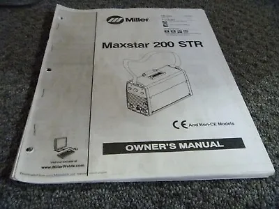 Miller Maxstar 200 STR DC Stick Welder Owner Operator Manual User Guide • $139.30