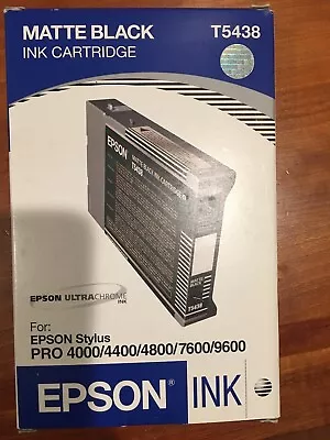 Epson Matte Black Ink Cartridge T5438 Brand New In Box • $19.99