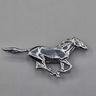 Ford Mustang Logo Horse Brooch Pin Silver Tone Figural Car Collectible 2.5  • $24.99