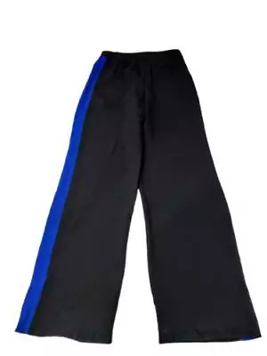 Women Karen Millen Uk 8 Long Black/blue Side Stripe Wide Casual Work Trousers • £17.99