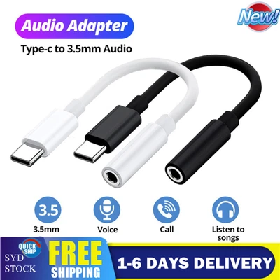 $6.85 • Buy USB Type C To 3.5mm Headphones Aux Audio Adapter Cable For Samsung Huawei Xiaomi