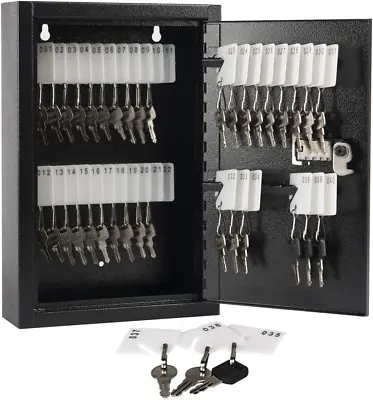 Locking Key Cabinet40 Key Storage Lock Box With CodeKey Management Wall Mount  • $46.85