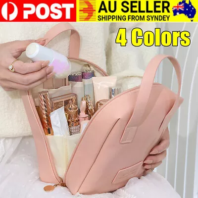 PU Toiletry Bag Travel Wash Case Shower Bathroom Cosmetic Storage Bag Waterproof • $13.39