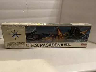 Vintage RENWAL U.S.S PASADENA Light Cruiser Ship Model Kit 1:500 Scale No 612 • $59.99