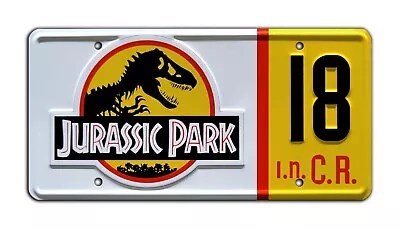 Jurassic Park | Jeep Wrangler Sahara CJ7 YJ | #18 | STAMPED Prop License Plate • $28.66