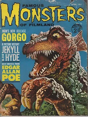 Famous Monsters Of Filmland Magazine Issue 11 April 1961 2/6d Stamp On Cover • £30