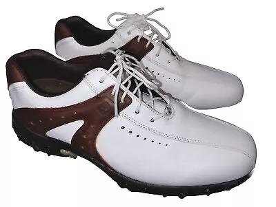 Mens Footjoy Contour Series Saddle Leather Golf  Shoes Sz  10 M $115 Msrp • $41.95