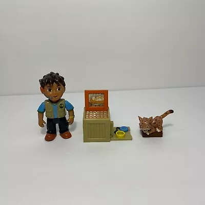 Go Diego Go Toy Figures Lot Of 3 Diego Jaguar Viacom Nick Jr. Mattel Mega Bloks • $6.39