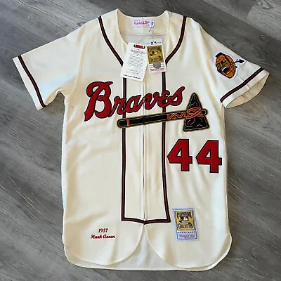 Authentic 1957 Hank Aaron Milwaukee Braves Jersey 40 Med Mitchell & Ness Atlanta • $607.50