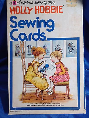 Vtg Holly Hobbie Sewing Lacing Cards 1976 Set Of 12 Colorforms Fine Motor Skills • $6.99