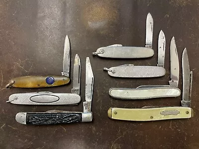 Seven Vintage Folding Knife Lot  • $15