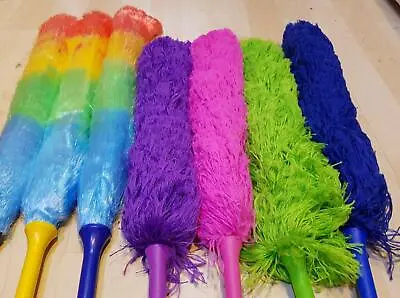 Microfibre Anti Static Long Handle FEATHER Duster Dusters Pole Brush Hygienic • £2.48