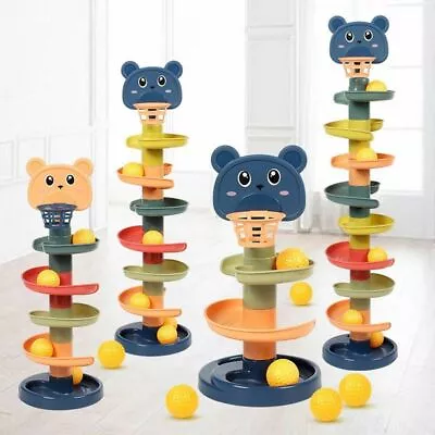 Ball Drop Roll Swirling Tower Childern Educational Preschool Spin Track Toy Set • £7.49