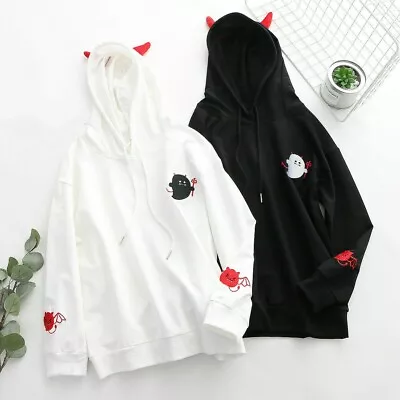 Women Girl Kawaii Hoodie Sweatshirt Top Japanese Harajuku Demon Punk Gothic • £27.60