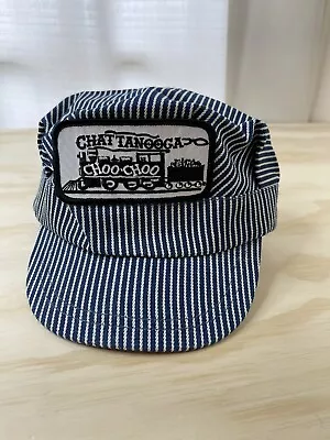 CHATTANOOGA CHOO CHOO RAILROAD HAT Cap Youth Childs Train Striped Conductor • £14.46