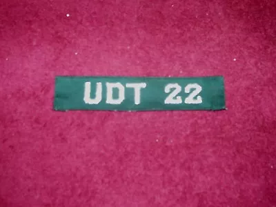 Vietnam Era Us Navy Underwater Demolition Team ( Udt 22)  Id Tape / Patch • $9.99