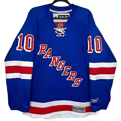 New York Rangers Marian Gaborik Jersey NHL Authentic Reebok Mens Size Large Blue • $57.86