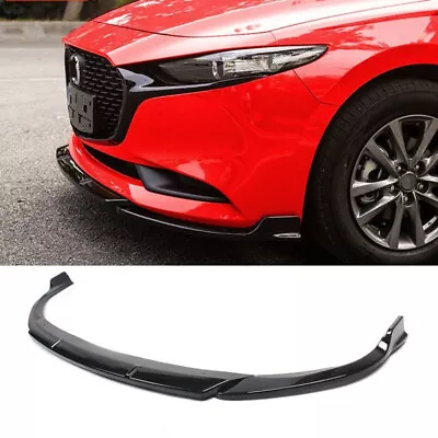 Car Front Bumper Black Spoiler Lip Lower Body Kit For Mazda 3 Axela 2020-2021 • $79.99