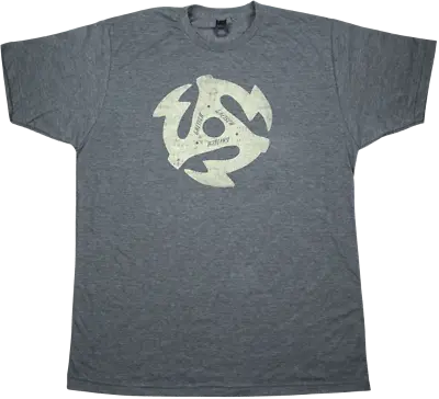Genuine Gretsch 45 RPM Logo Men's T-Shirt Heather Charcoal Gray XL (EXTRA L... • $20.43
