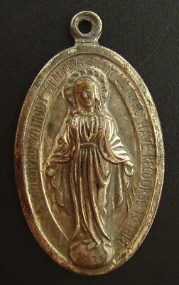 Vintage Large Mary Miraculous Medal Religious Holy Catholic • $10.39