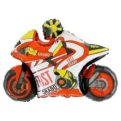 Red Moto GP Motorcycle Foil Balloon 30  Birthday Party Event Decoration • $8.70