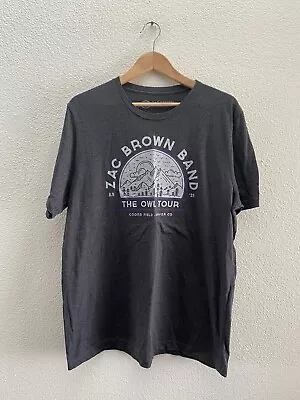 Zac Brown Band The Owl Tour 2019 Coors Field Denver CO T-Shirt XL Country Music • $17.95