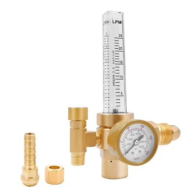 HITBOX Argon CO2 CGA 580 MIG TIG Welder Flow Meter Welding Gas Regulator Gauge • $27.99