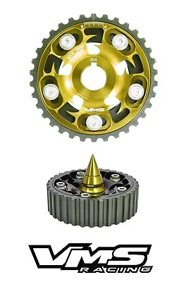 Gold Vms Racing Adjustable Cam Gear + Spiked Bolt For Honda Sohc D15 D16  • $79.88