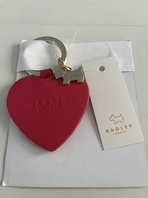 £14.99 • Buy Radley London My Radley Heart Keyring -Dark Pink & Gold Dog Tag BNWT RRP £22