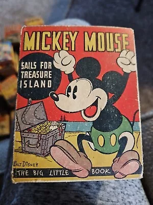 Vintage 1933 Mickey Mouse Sails For Treasure Island Big Little Book • $30