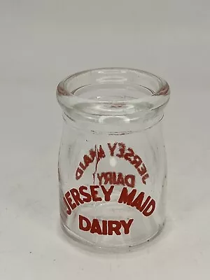 Vintage Jersey Maid Dairy Glass Mini Creamer Bottle Diner Coffee Cream • $14.99