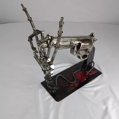 Heavy Metal Gun Sculpture Art Horror Steampunk Madmax Welded Halloween Display • $200