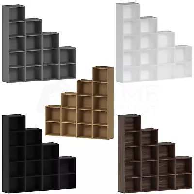 £15.99 • Buy Cube 2 3 4 5 Tier Wooden Bookcase Shelf Shelving Display Storage Wood Unit Stand