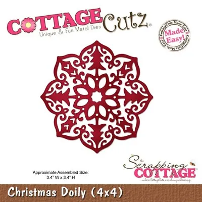 Cottage Cutz Cutting Die 4” X 4” – Christmas Doily New • £5.99