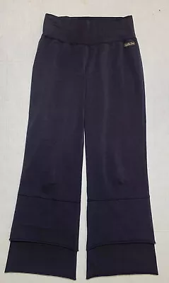 Matilda Jane Womens Tiered FINN Pants Dark Gray/purple Wide Leg Size S EUC • $29