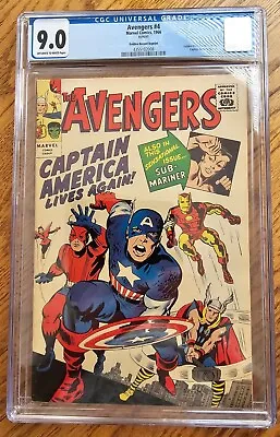 Avengers #4 Golden Record Reprint CGC 9.0 Marvel Comics 1966 • $1766.19