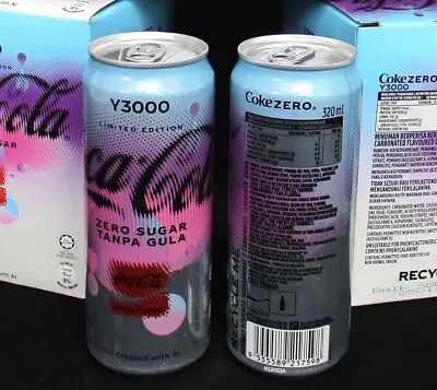 🇦🇺COCA-COLA Zero Sugar FUTURE TECH 2 X 320ml Coke Y3000 Edition AI Design 2023 • $30