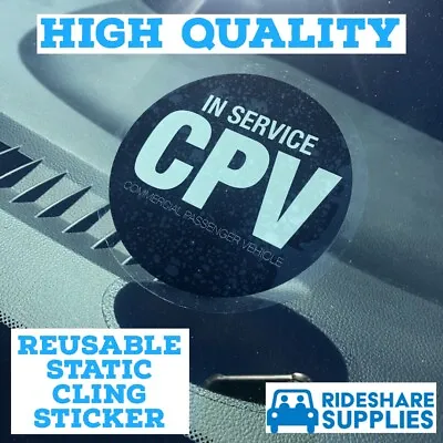 CPV - (Commercial Passenger Vehicle) Car Window Sign - TWIN PACK (2 Stickers) • $14.90