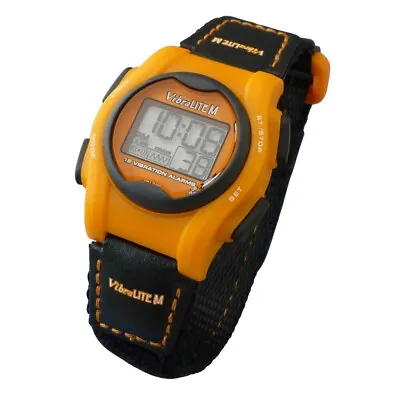 VibraLITE Mini 12 Alarm Vibration Watch Black / Orange • $23.99