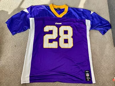 Adrian Peterson Reebok NFL Team Apparel Home Jersey Minnesota Vikings #28 2XL • $10