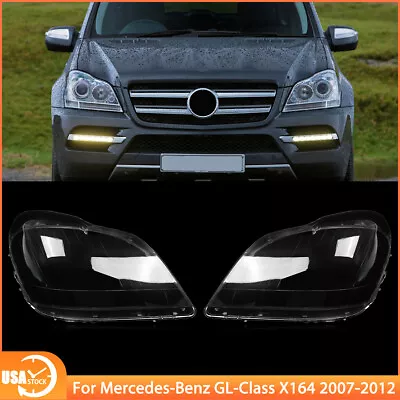 For Mercedes-Benz GL450 GL500 GL550 X164 2007-2012 Headlight Lens Headlamp Cover • $135.99