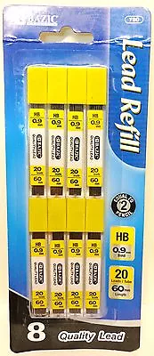 160 Mechanical Pencil Refill Lead 0.9mm Bold / #2HB / 60mm Length Bazic 780 • $6.95