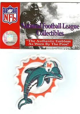 Miami Dolphins Jersey Patch Original Packaging 100% Official NFL Licensed Logo • $9.95