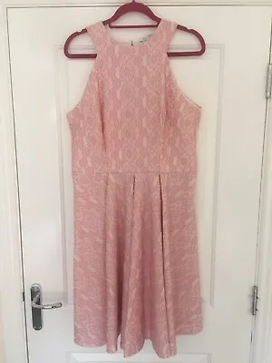 £28.50 • Buy Next Size 16 Tall Baby Pink Lace Fit & Flare Dress Occasionwear