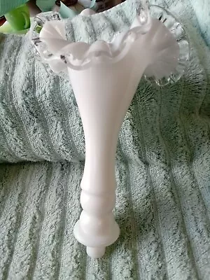 Fenton Glass Epergne Straight Peg Vase Silvercrest • $24.95
